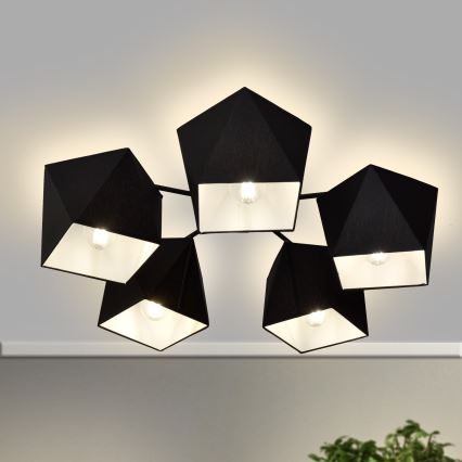 Hanglamp ADAMANT 5xE27/15W/230V zwart
