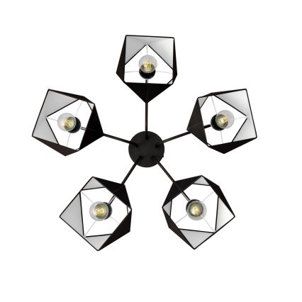 Hanglamp ADAMANT 5xE27/15W/230V zwart
