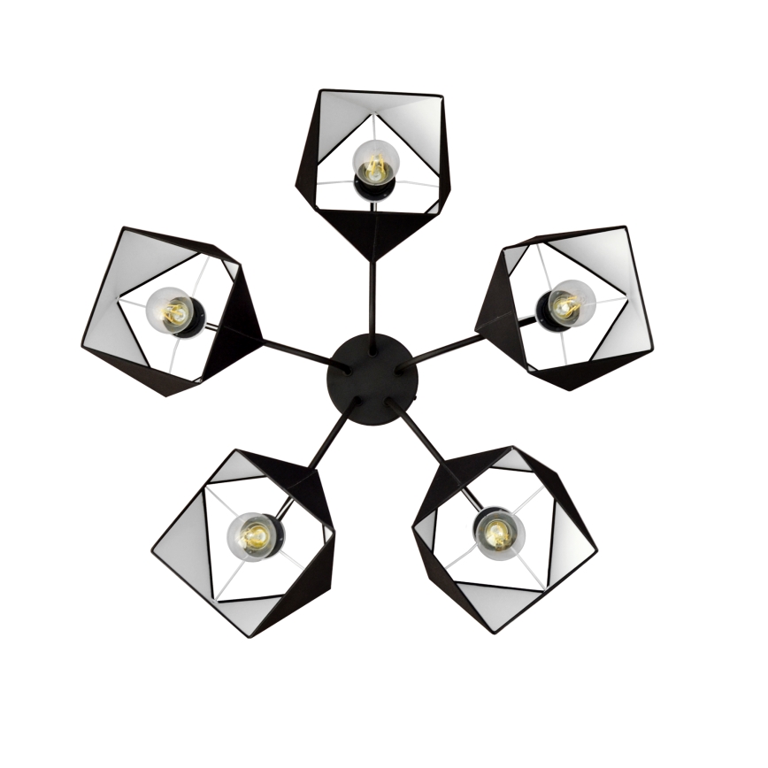 Hanglamp ADAMANT 5xE27/15W/230V zwart