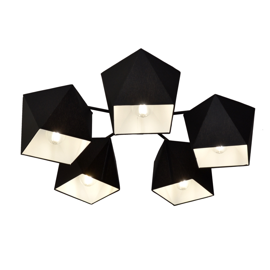 Hanglamp ADAMANT 5xE27/15W/230V zwart