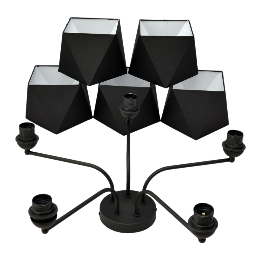 Hanglamp ADAMANT 5xE27/15W/230V zwart