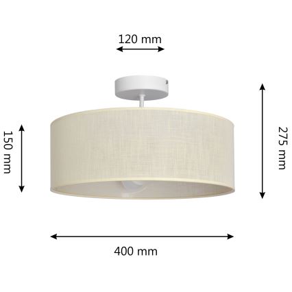 Hanglamp  ALBA 3xE27/15W/230V crème