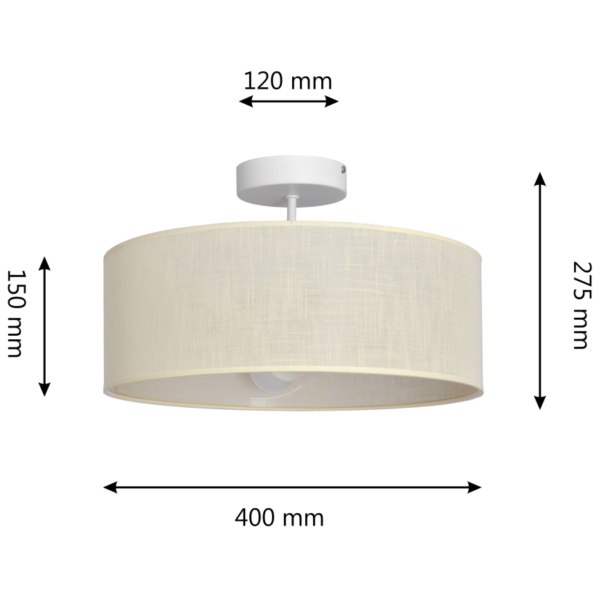 Hanglamp  ALBA 3xE27/15W/230V crème