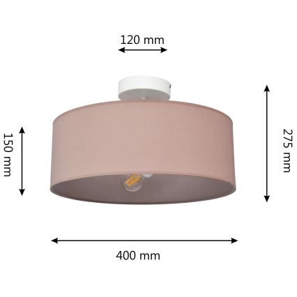 Hanglamp  ALBA 3xE27/15W/230V roze