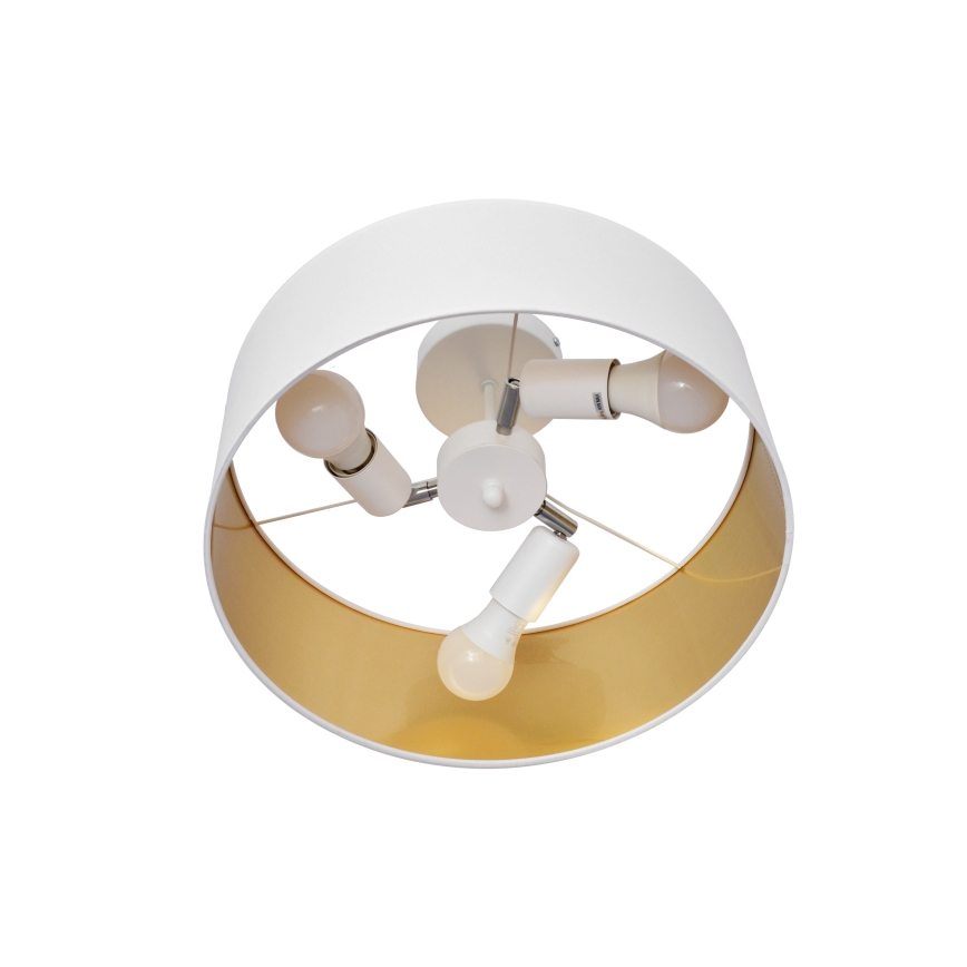 Hanglamp  ALBA 3xE27/15W/230V wit/goud