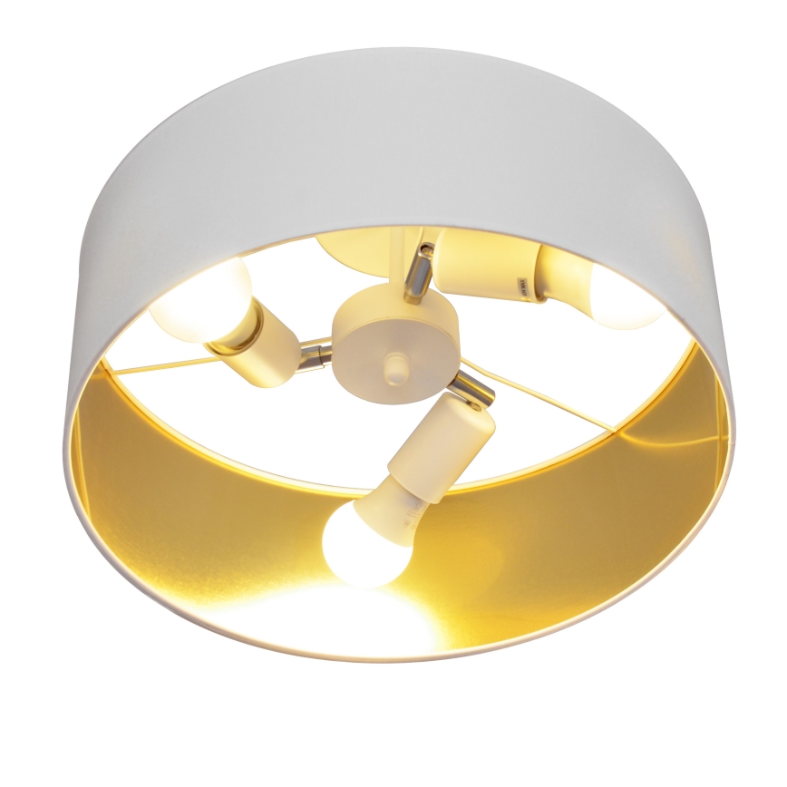 Hanglamp  ALBA 3xE27/15W/230V wit/goud