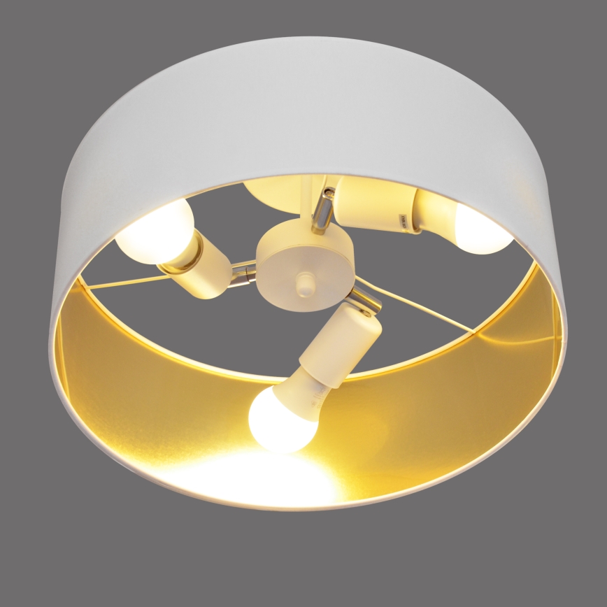 Hanglamp  ALBA 3xE27/15W/230V wit/goud