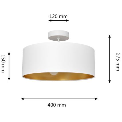 Hanglamp  ALBA 3xE27/15W/230V wit/goud