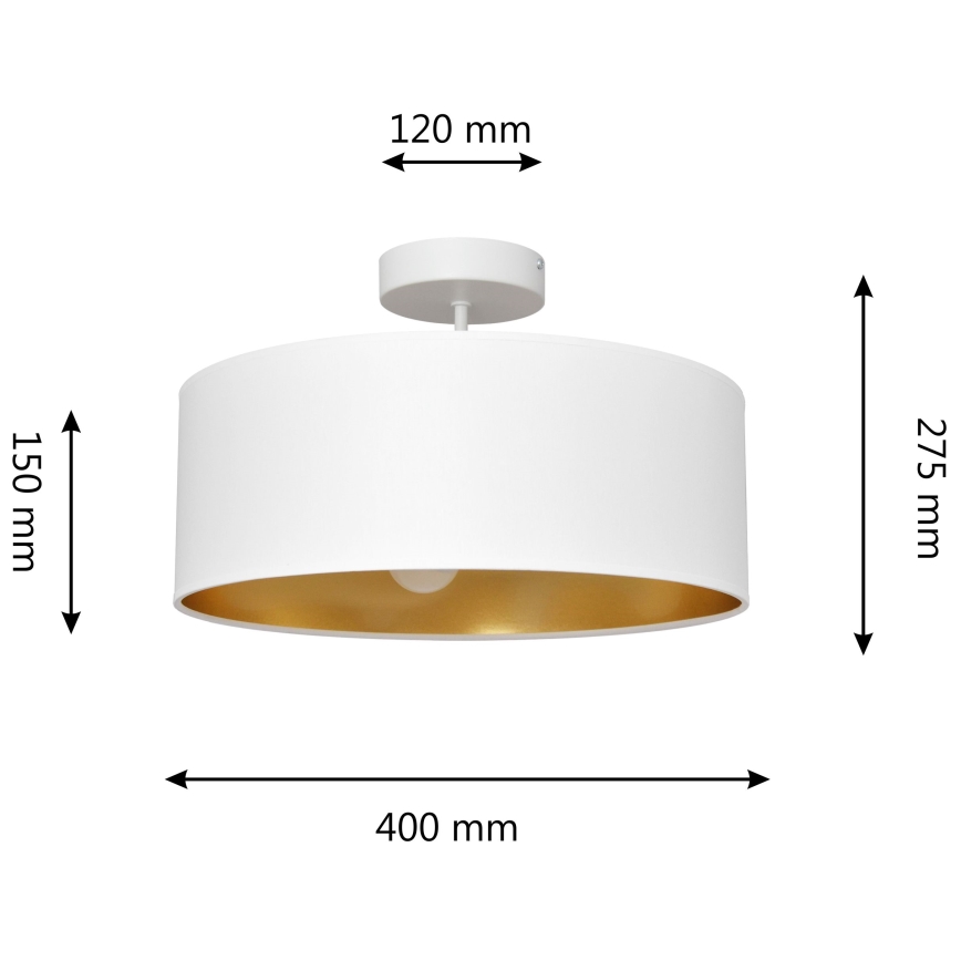 Hanglamp  ALBA 3xE27/15W/230V wit/goud