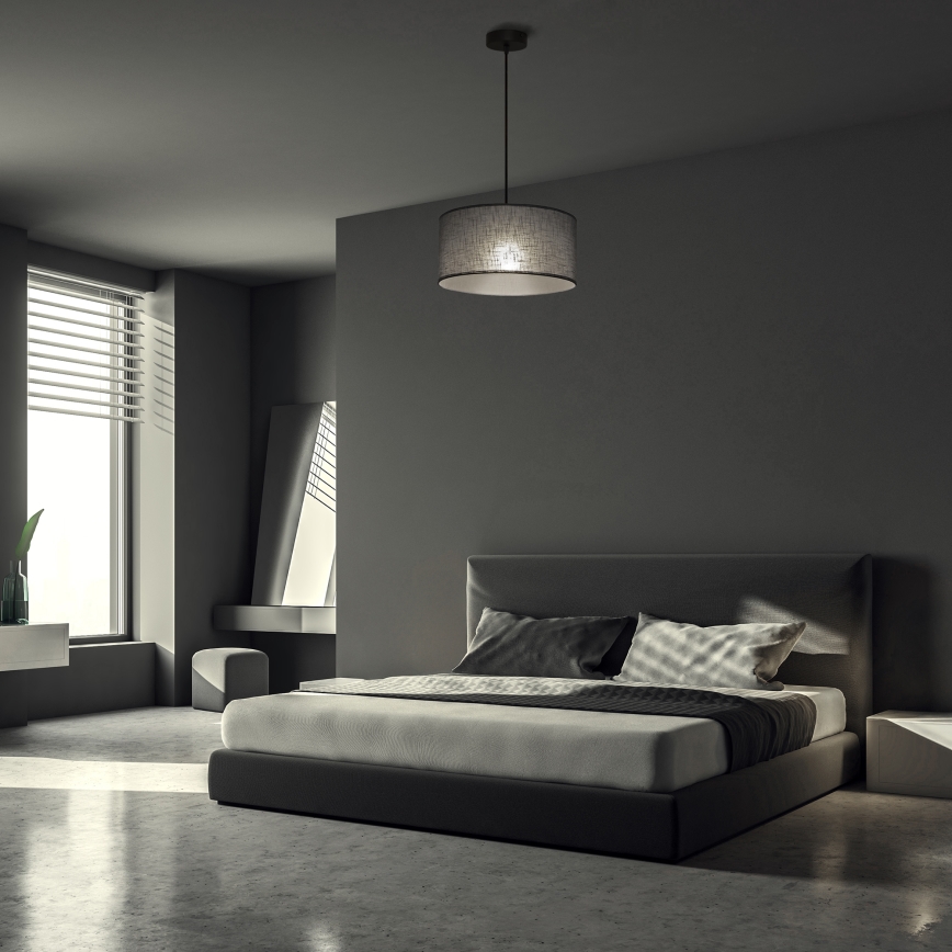 Hanglamp ALBA met kabel 1xE27/15W/230V Ø 40 cm grijs