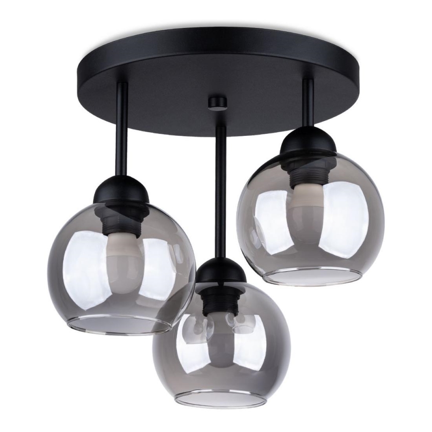 Hanglamp  ALINO 3xE27/60W/230V zwart