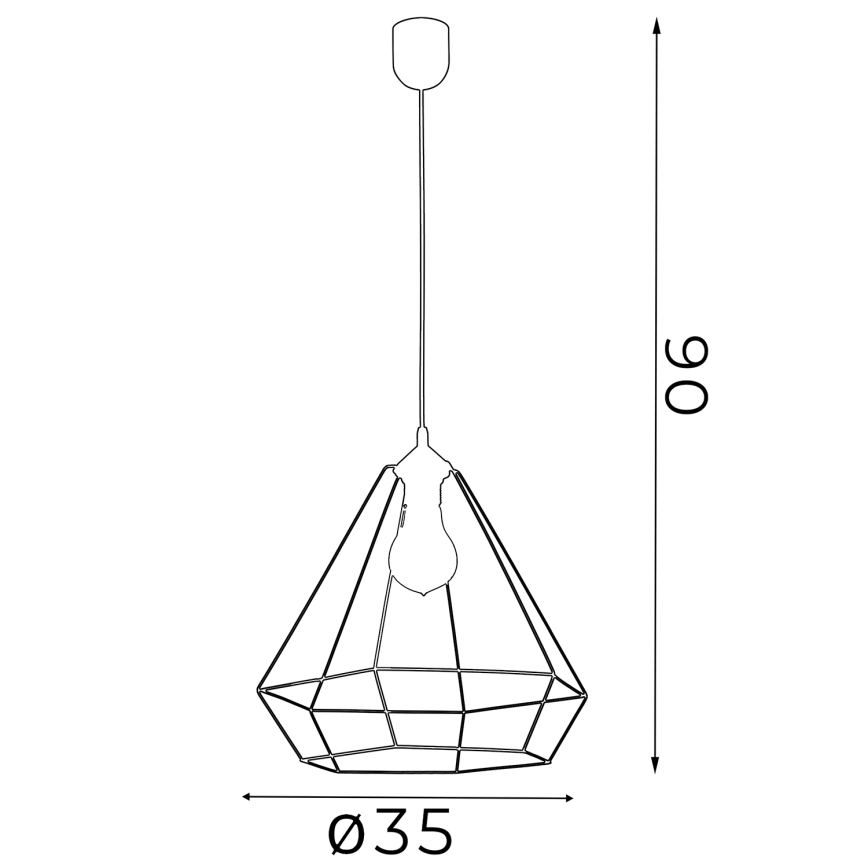 Hanglamp ALMA 1xE27/60W/230V wit
