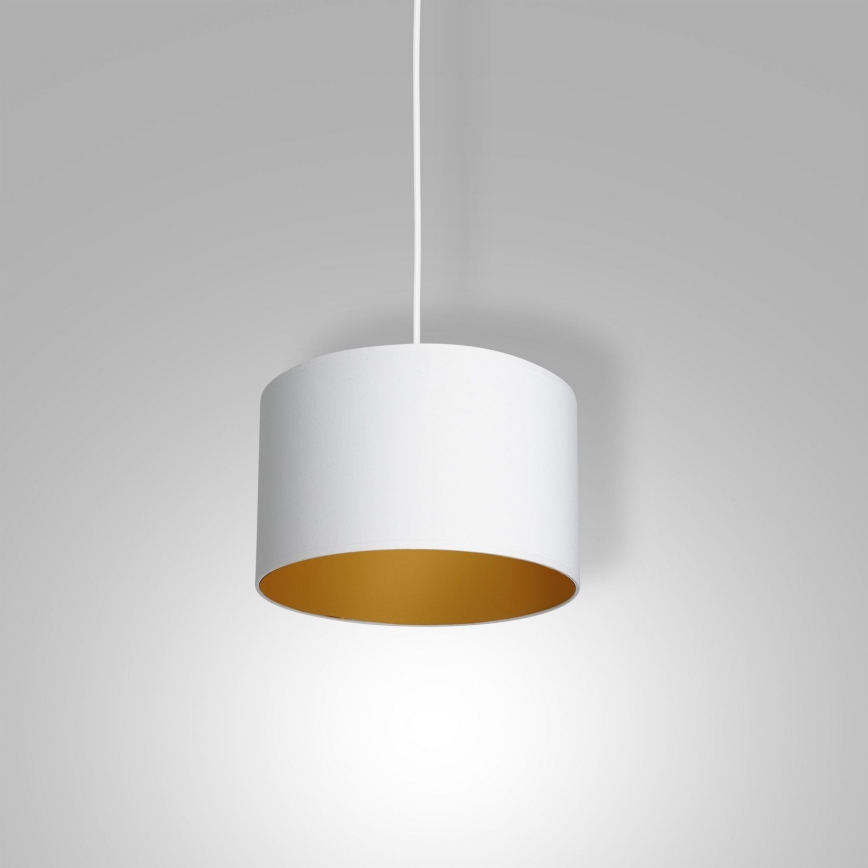Hanglamp aan kabel ARDEN 1xE27/60W/230V Ø 25 cm wit/goud