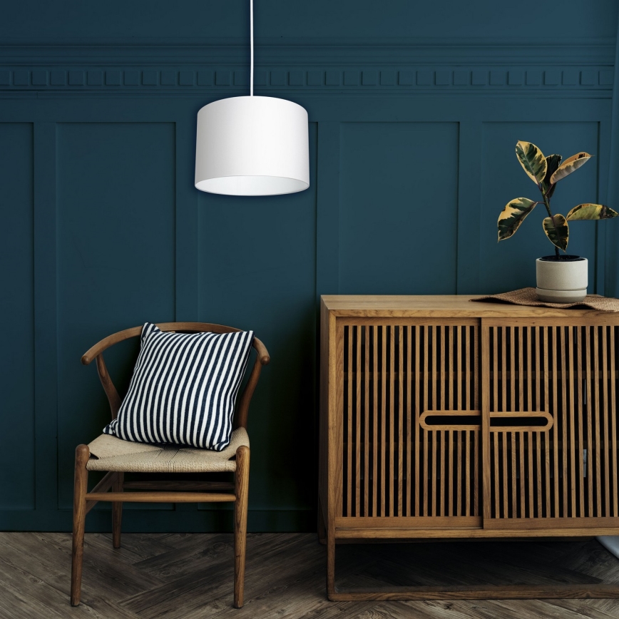 Hanglamp aan kabel ARDEN 1xE27/60W/230V Ø 25 cm wit