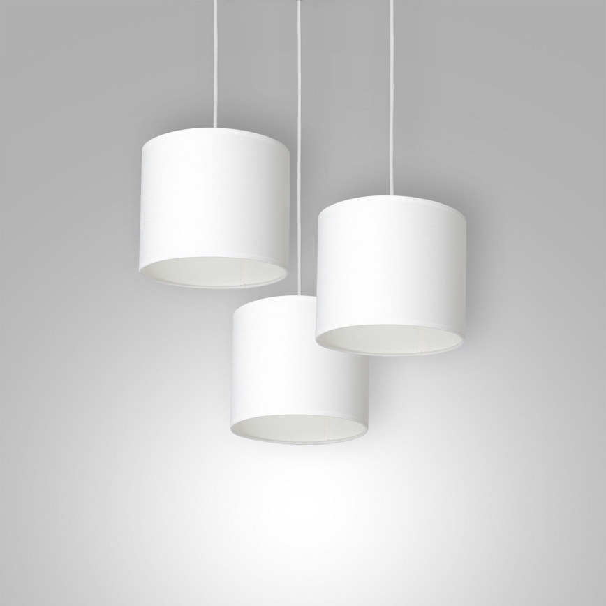 Hanglamp aan kabel ARDEN 3xE27/60W/230V wit