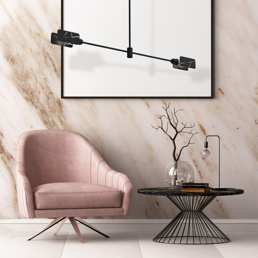 Hanglamp  ASTRA 2xE27/60W/230V zwart