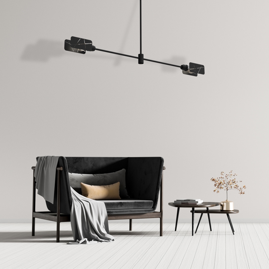 Hanglamp  ASTRA 2xE27/60W/230V zwart