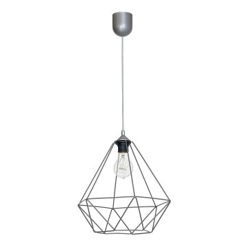 Hanglamp BASKET 1xE27/60W/230V grijs