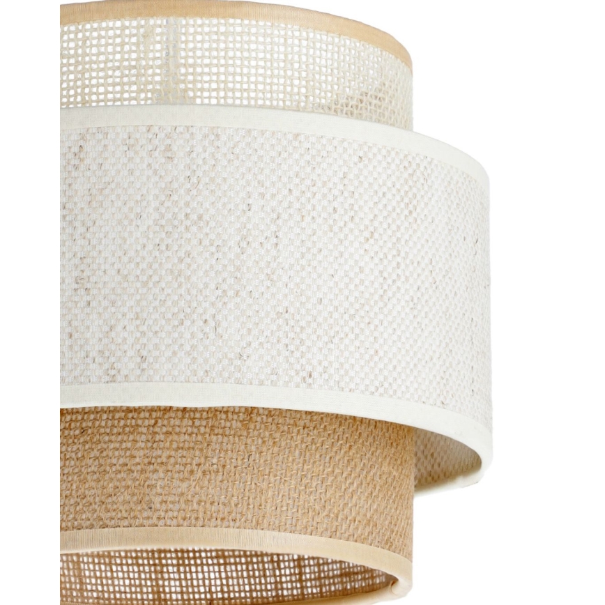 Hanglamp BOHO met snoer 2xE27/60W/230V wit/jute