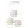 Hanglamp BOHO met snoer 3xE27/60W/230V crème/jute