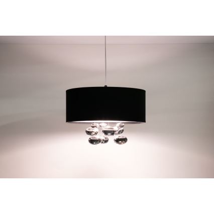 Hanglamp BUBBLE aan kabel, 1x E27 (max. 60 W), 230 V, Ø 40 cm, zwart