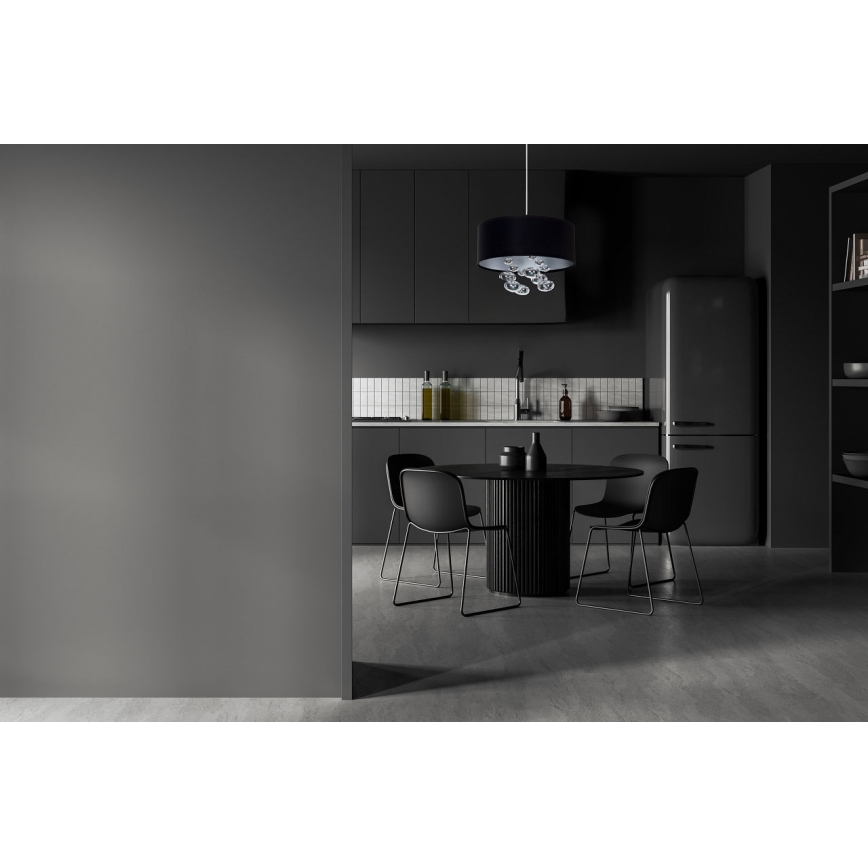 Hanglamp BUBBLE aan kabel, 1x E27 (max. 60 W), 230 V, Ø 40 cm, zwart