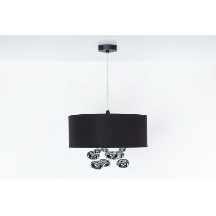 Hanglamp BUBBLE aan kabel, 1x E27 (max. 60 W), 230 V, Ø 40 cm, zwart