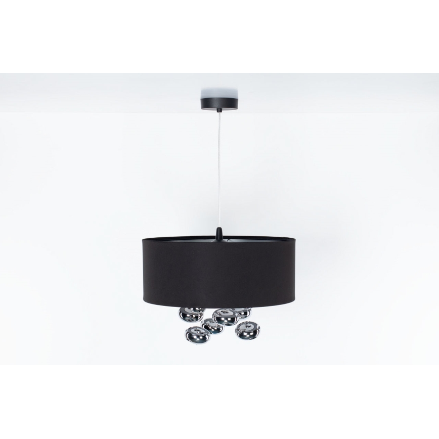 Hanglamp BUBBLE aan kabel, 1x E27 (max. 60 W), 230 V, Ø 40 cm, zwart