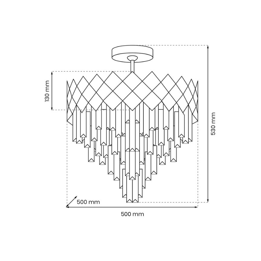 Hanglamp CARISMA 9xE14/40W/230V mat chroom