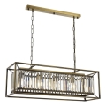 Hanglamp CRYSTALLINE 4xE27/6W/230V brons