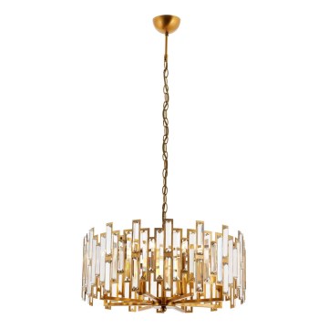 Hanglamp CRYSTALLINE 6xE14/40W/230V koperkleurig