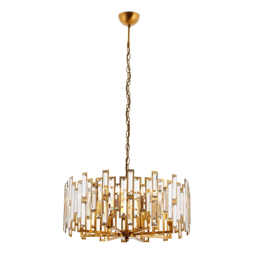 Hanglamp CRYSTALLINE 6xE14/40W/230V koperkleurig