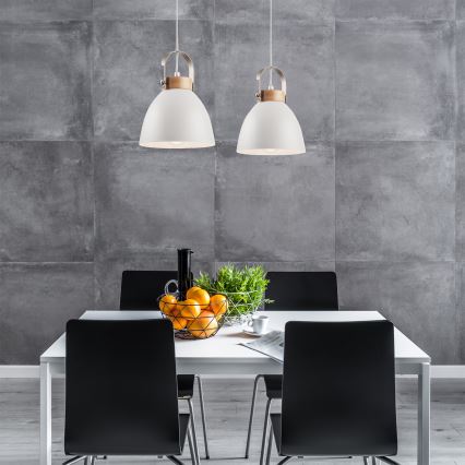 Hanglamp aan kabel DANIELLE 2xE27/60W/230V beukenhout