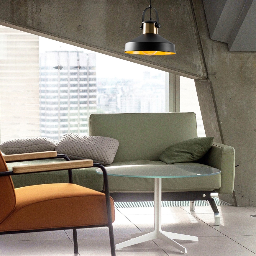 Hanglamp DODO met kabel 1xE27/40W/230V zwart/bronzen