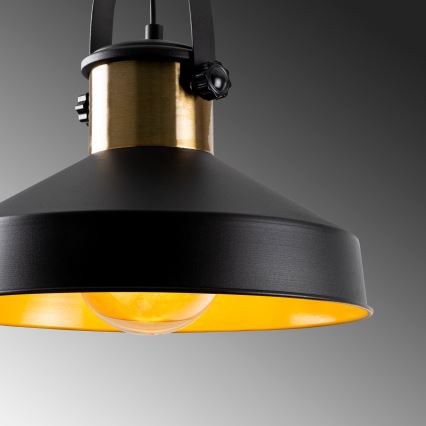 Hanglamp DODO met kabel 1xE27/40W/230V zwart/bronzen