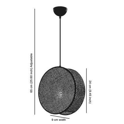 Hanglamp DRUM aan snoer 1xE27/60W/230V bruin