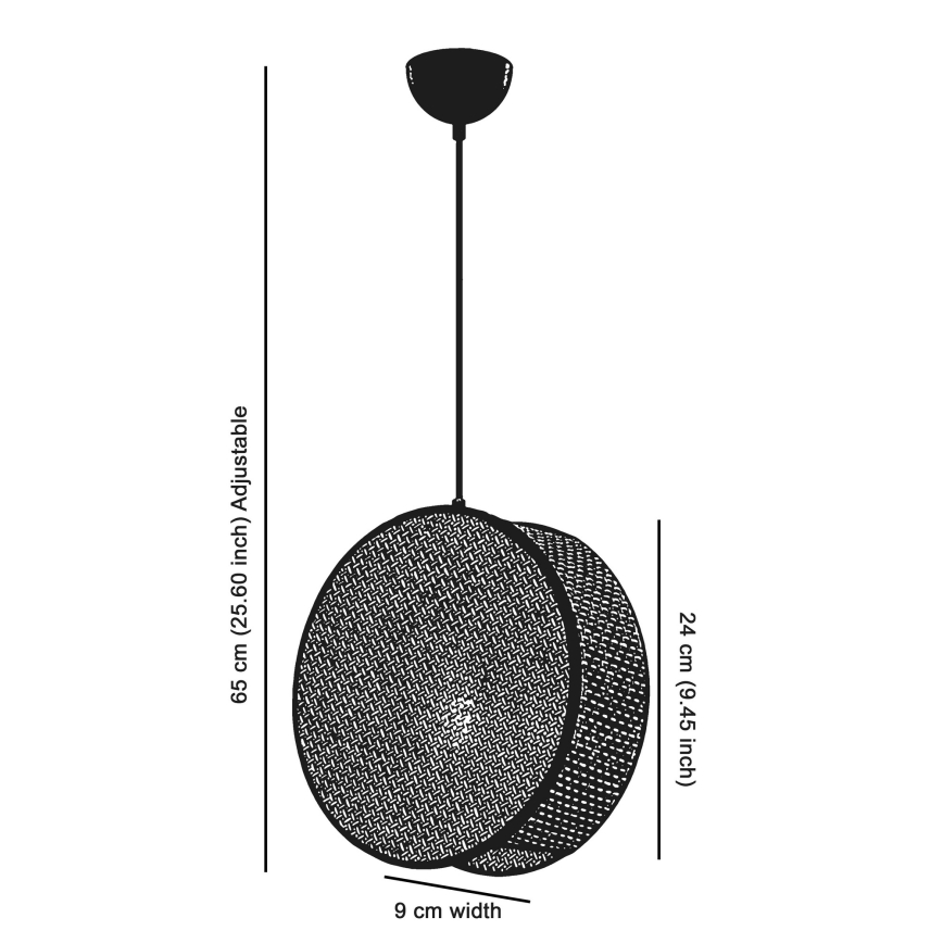 Hanglamp DRUM aan snoer 1xE27/60W/230V bruin