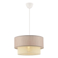 Hanglamp ECHO met kabel 1xE27/60W/230V beige/crème