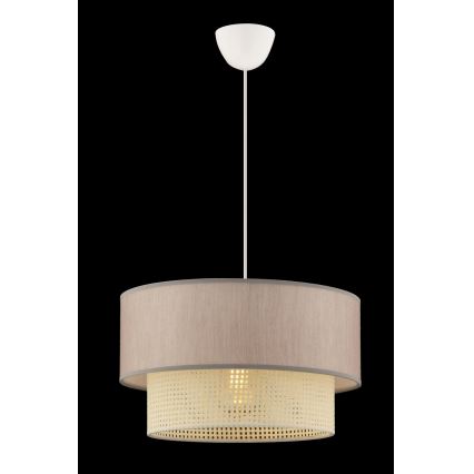Hanglamp ECHO met kabel 1xE27/60W/230V beige/crème