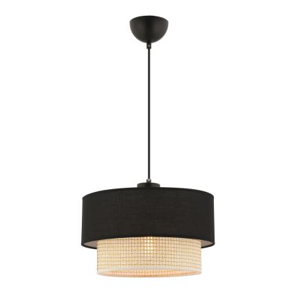 Hanglamp ECHO met kabel 1xE27/60W/230V zwart/crème