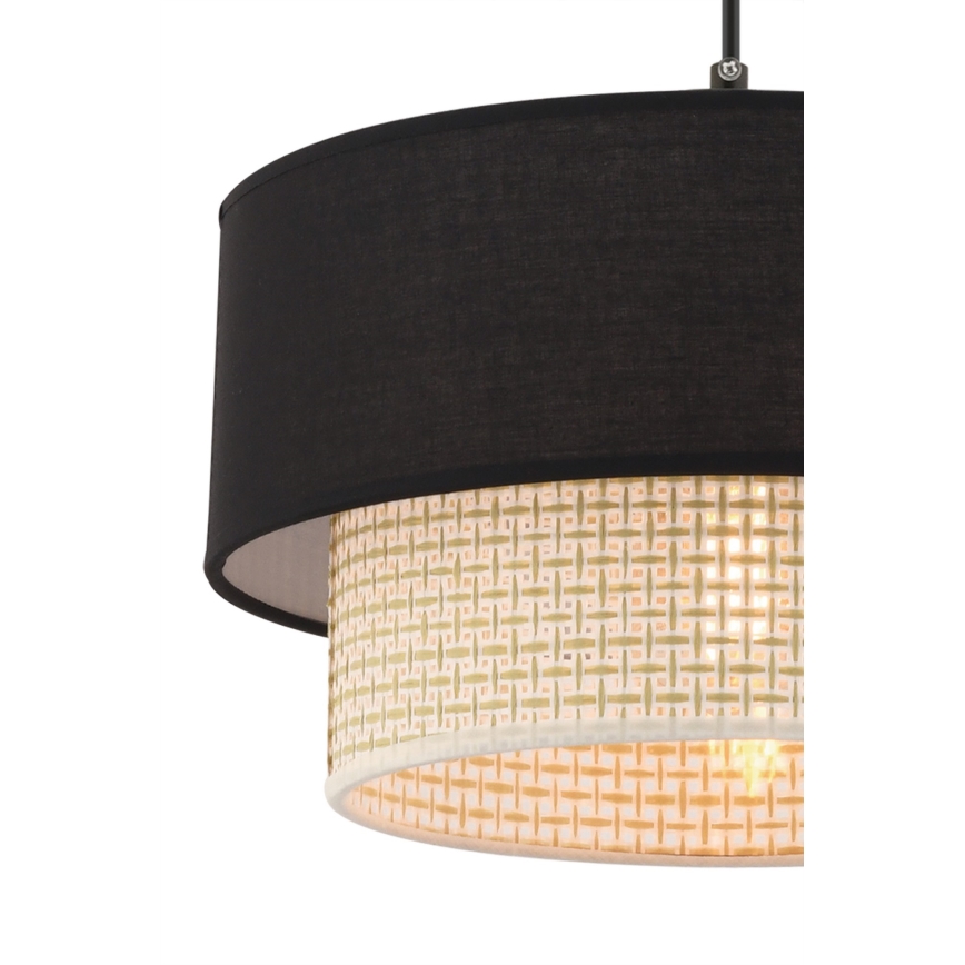 Hanglamp ECHO met kabel 1xE27/60W/230V zwart/crème