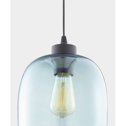 Hanglamp aan kabel ELIO 1xE27/15W/230V blauw