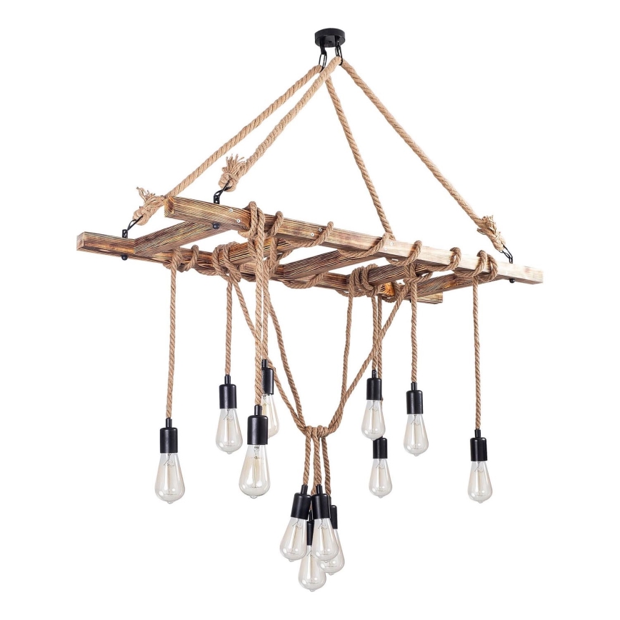 Hanglamp EREBOS 12xE27/40W/230V bruin