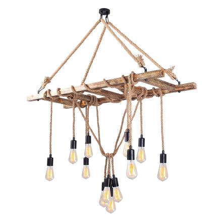 Hanglamp EREBOS 12xE27/40W/230V bruin