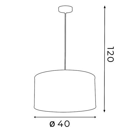 Hanglamp FELIX 1xE27/60W/230V zwart