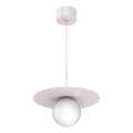 Hanglamp FLAT met snoer 1xE27/15W/230V crème