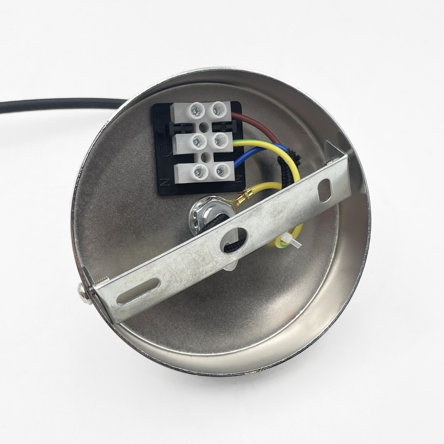 Hanglamp FLO aan kabel 1xE27/15W/230V glanzend chroom/helder