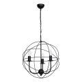 Hanglamp GLOBE 3 3xE14/60W zwart