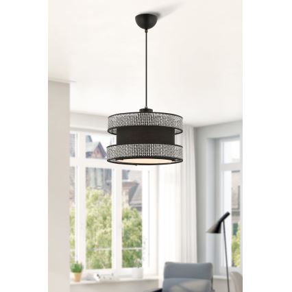 Hanglamp HALO aan kabel 1xE27/60W/230V zwart/grijs