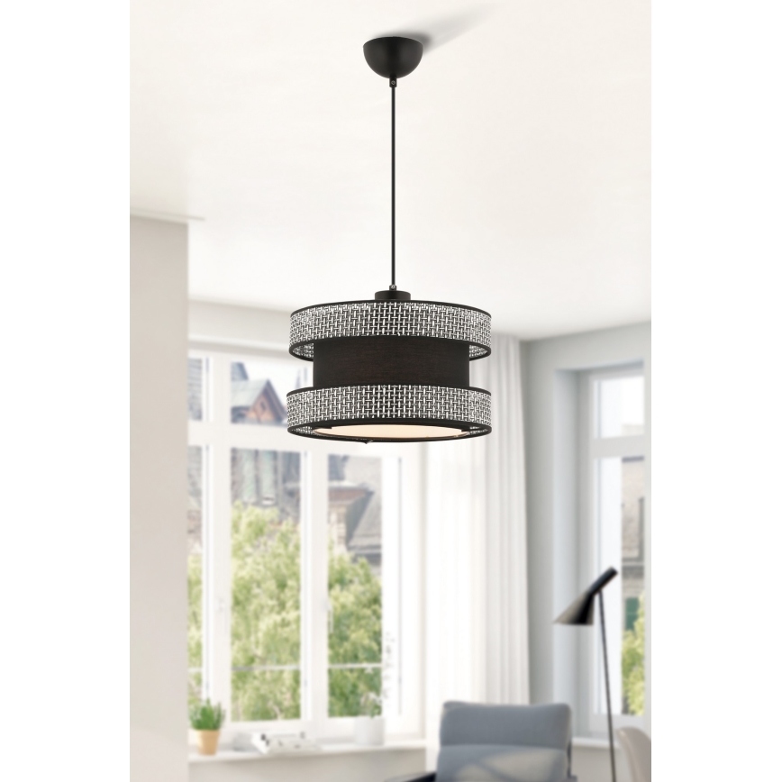 Hanglamp HALO aan kabel 1xE27/60W/230V zwart/grijs